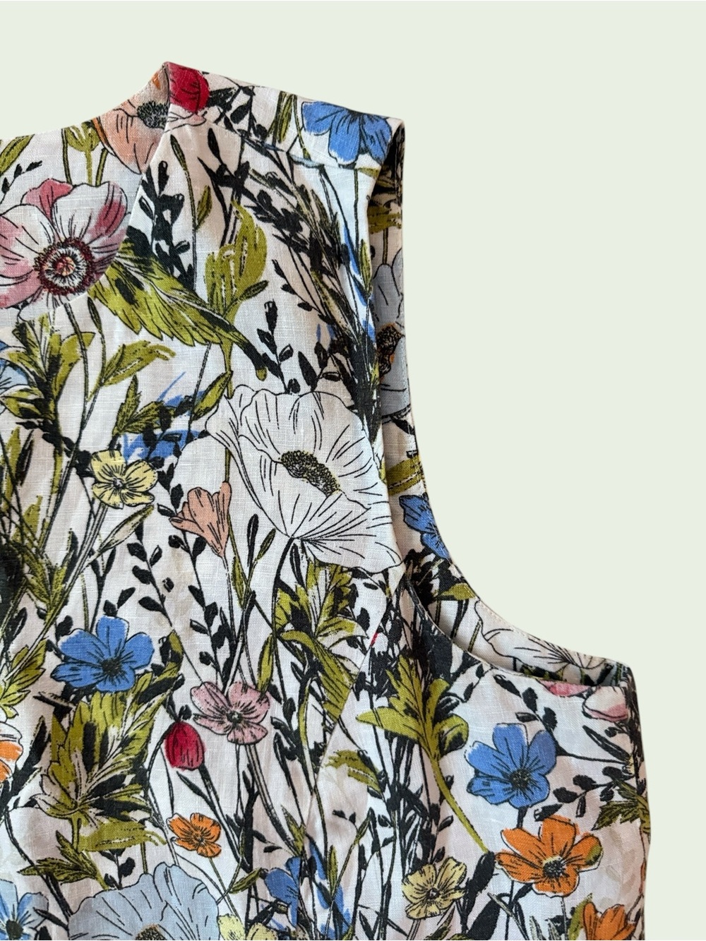 J. Jill “Love Linen” Sleeveless Floral Shift Classic! - Picture 3 of 11